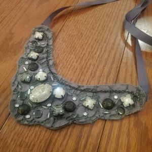 Lovely grey necklace with embellishments